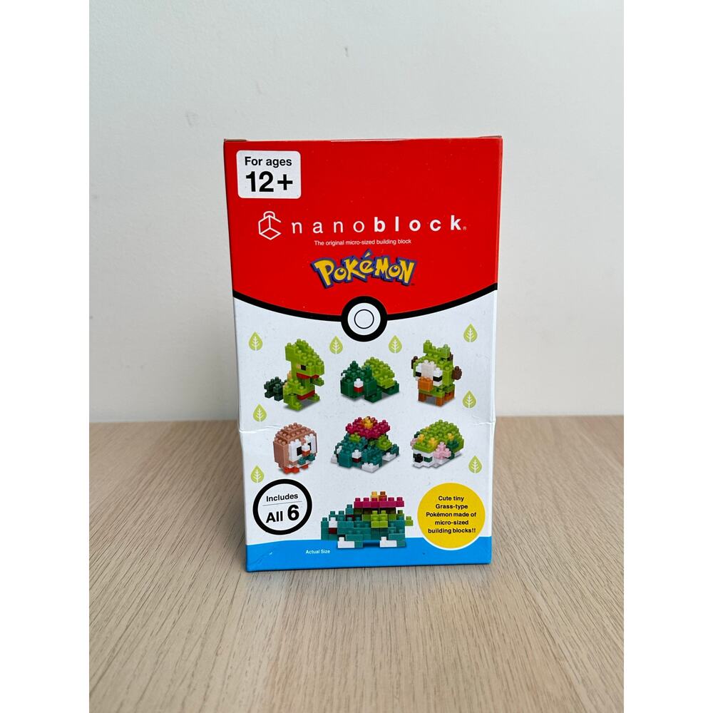 nanoblock Pokémon Type GRASS TYPE Set 1 Mininano Series Box of 6 1.57" Sets NEW
